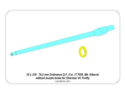 1:35 Barrel for British Sherman VC 