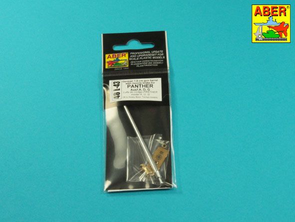 1:48 Barrel 7,5cm KwK 42L/70 with muzzle brake for German tank Sd.Kfz.171Panther, Ausf. A, D,G