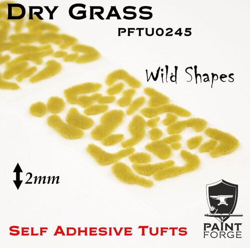 Dry Grass Wild Shapes 2 mm - Self Adhesive Tufts