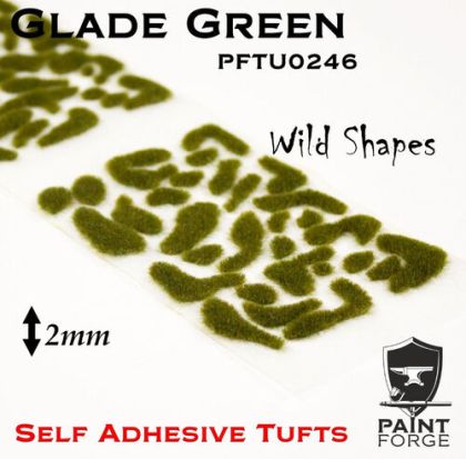Glade Green Wild Shapes 2 mm - Self Adhesive Tufts