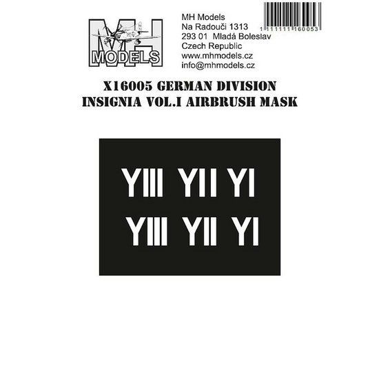 1:16 German division insignia vol.I airbrush mask