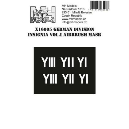 1:16 German division insignia vol.I airbrush mask