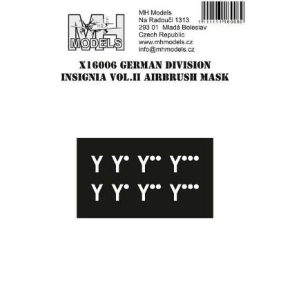 1:16 German division insignia vol.II airbrush mask