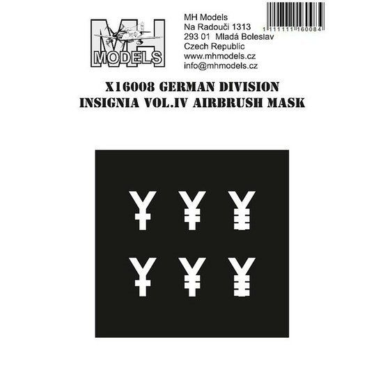 1:16 German division insignia vol.IV airbrush mask