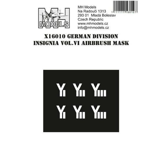 1:16 German division insignia vol.VI airbrush mask