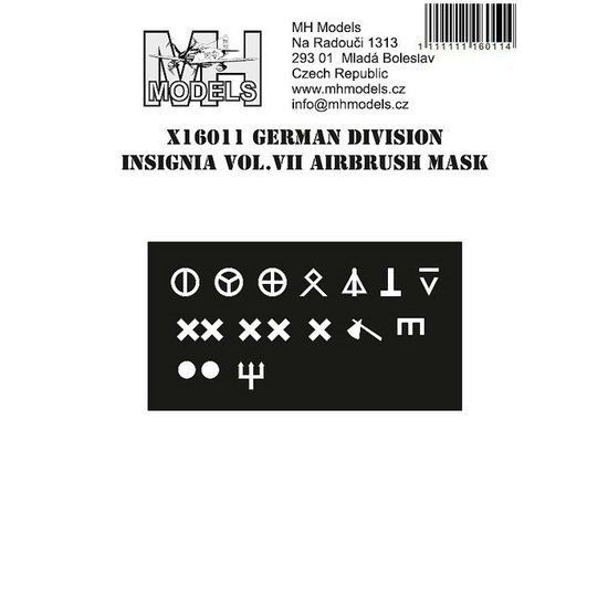 1:16 German division insignia vol.VII airbrush mask