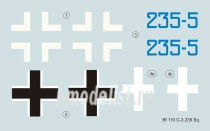 1:48 Decal Bf 110 C-3, 235. Squadrigilia