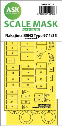 1:35 Nakajima B5N2 Type 97 one-sided express fit painting mask for Border Model