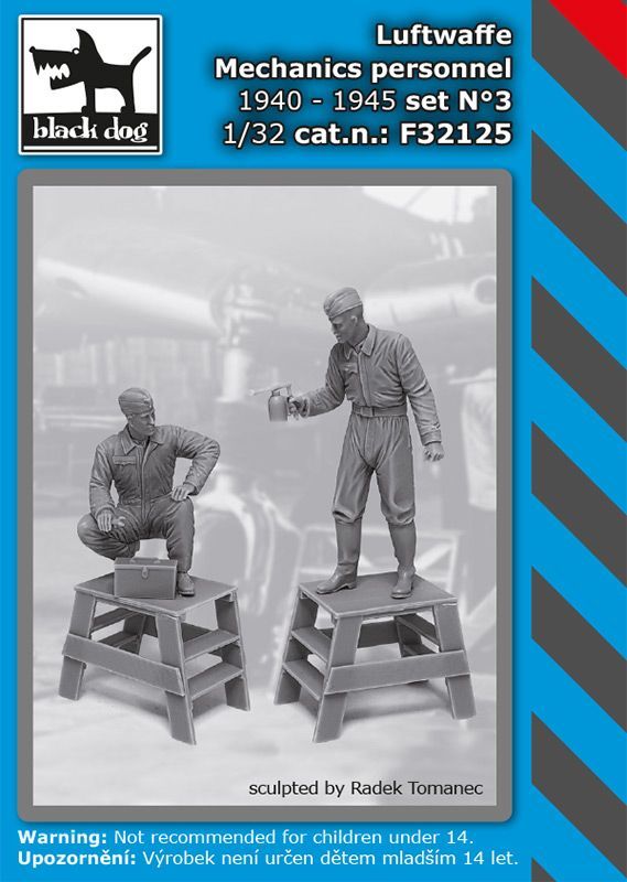 1:32 Luftwaffe mechanics personnel 1940-45 set N°3