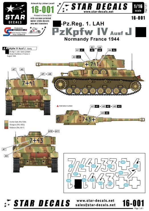 1:16 PzKpfw IV Ausf J. SS-Pz.Regiment 1 LAH, France 1944.