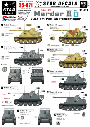 1:35 Panzerjäger Marder II Ausf D. SdKfz 131. Eastern front.