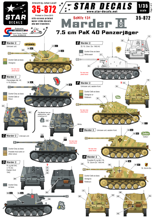 1:35 Panzerjäger Marder II. SdKfz 132. Eastern front.