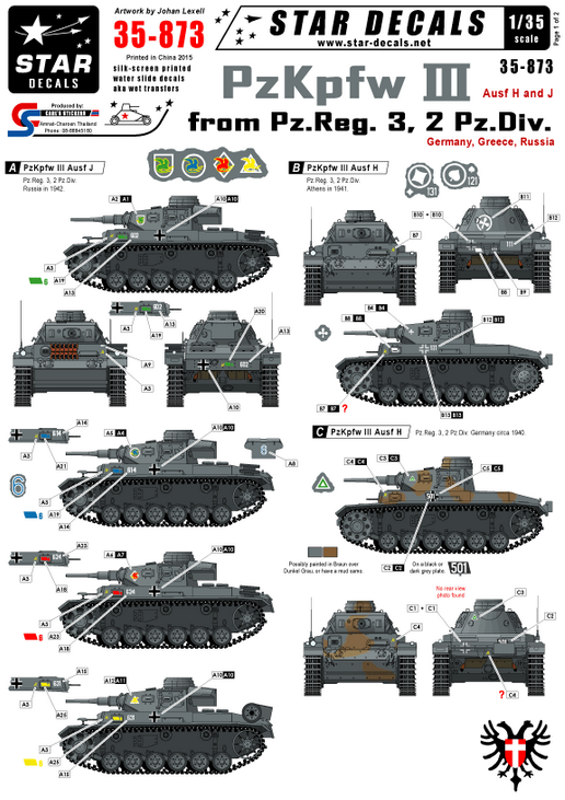 1:35 PzKpfw III Ausf H/J from 2. Panzer Division.