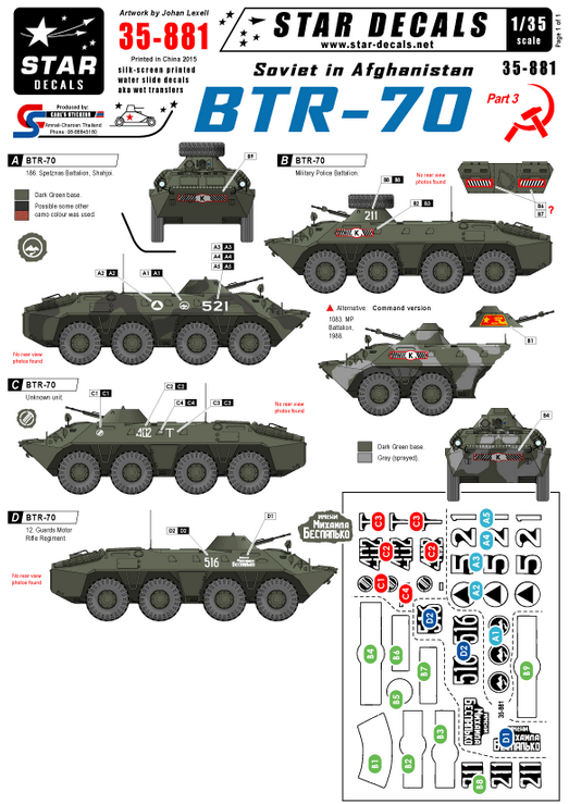 1:35 Soviet in Afghanistan # 3. BTR-70