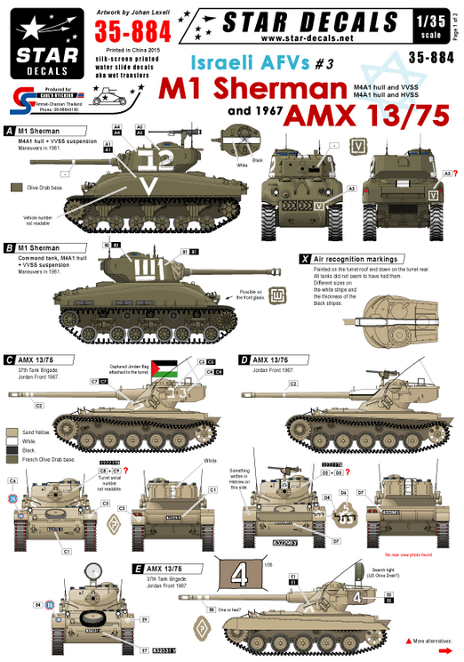 1:35 Israeli AFVs # 3. M1 Sherman and AMX 13/75