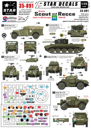 1:35 British Scout & Recce units in NWE 1944-45. White SC, Cromwell, Staghound, Dingo