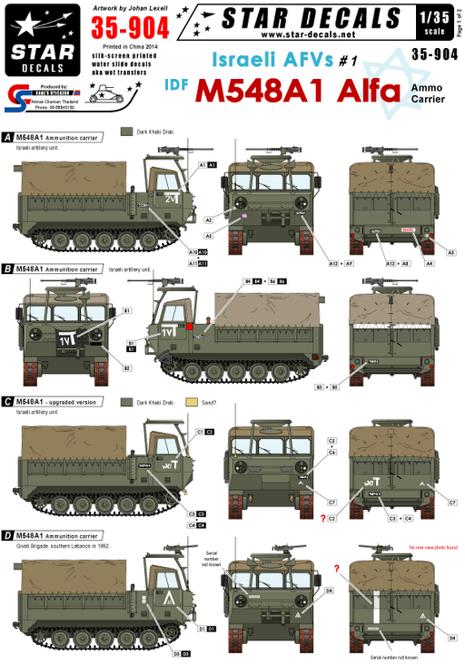 1:35 Israeli AFVs # 1. M548 ammunition carrier.