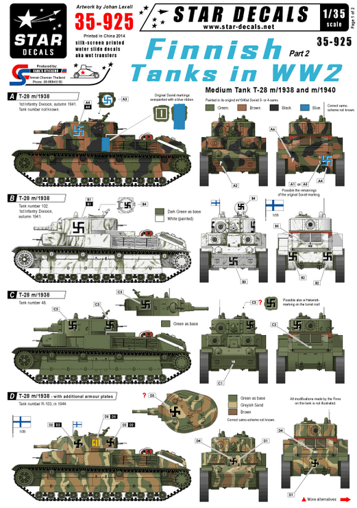 1:35 Finnish Tanks in WW2 # 2. Medium tank T-28.