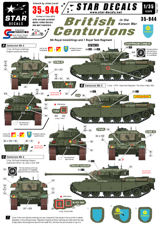 1:35 British Centurions in the Korean War.