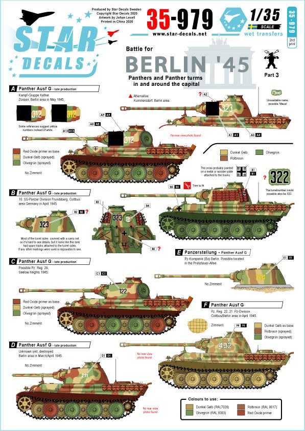 1:35 Battle for Berlin '45 # 3. Battle in and around Berlin 1945. Panthers and Panther-turms.