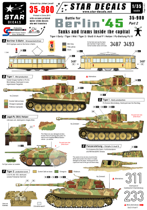 1:35 Berlin # 2. Tanks and Trams inside the Capital.
