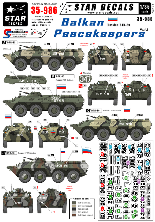 1:35 Balkan Peacekeepers # 2. Russian BTR-80.