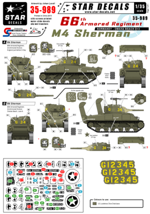1:35 US 66th Armored Regiment in Normandy. M4 Sherman.
