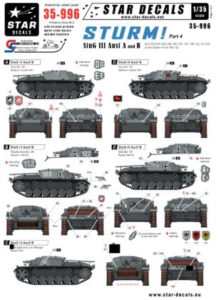 1:35 Sturm! # 4. StuG III Ausf A, B. StuG.Abt 190/191/197/244/GD/SS-LAH.