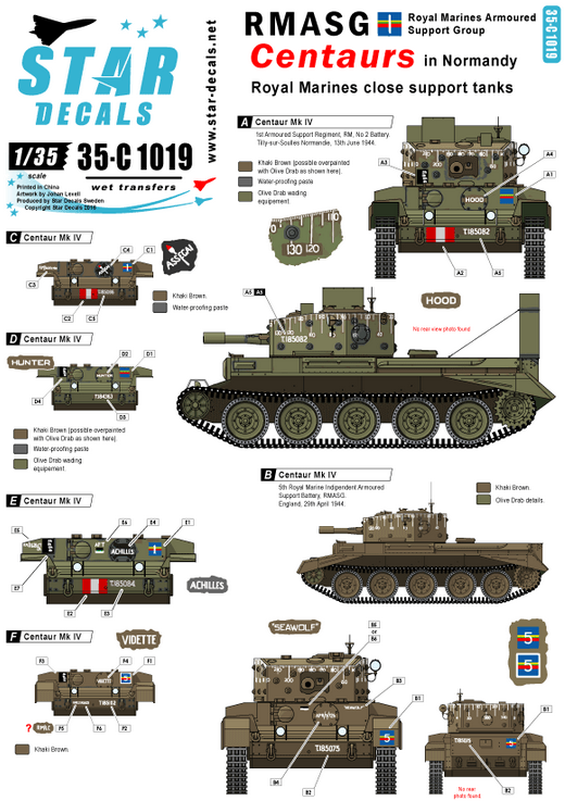 1:35 RMASG Centaurs. Royal Marines tanks in Normandy. Centaur Mk IV