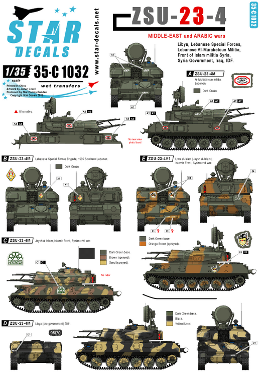1:35 ZSU-23-4. Middle-East and Arabic wars.