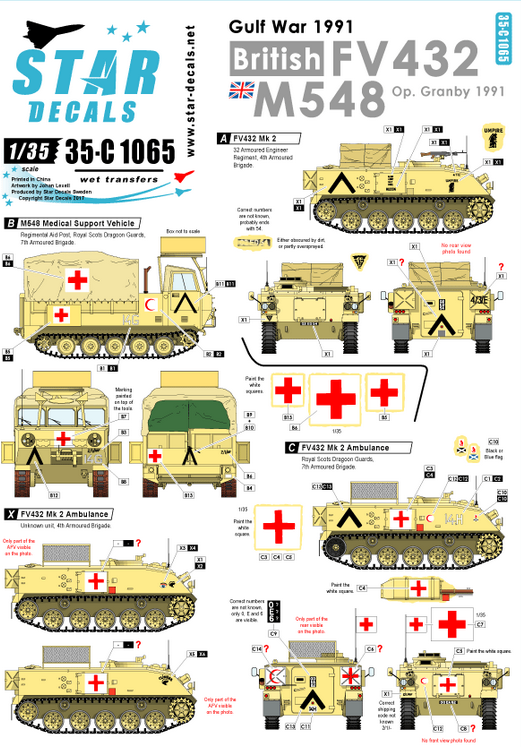 1:35 British FV432 and M548. Desert Storm (Op. Granby) 1991.
