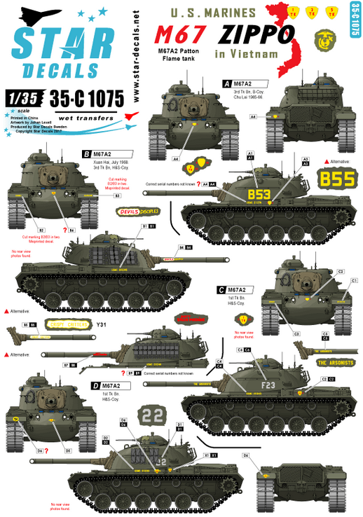 1:35 M67 Zippo. US Marines flame tanks in Vietnam.