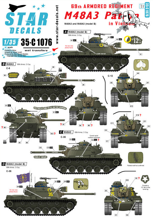 1:35 M48A3 Patton. 69th Armoured Regiment in Vietnam