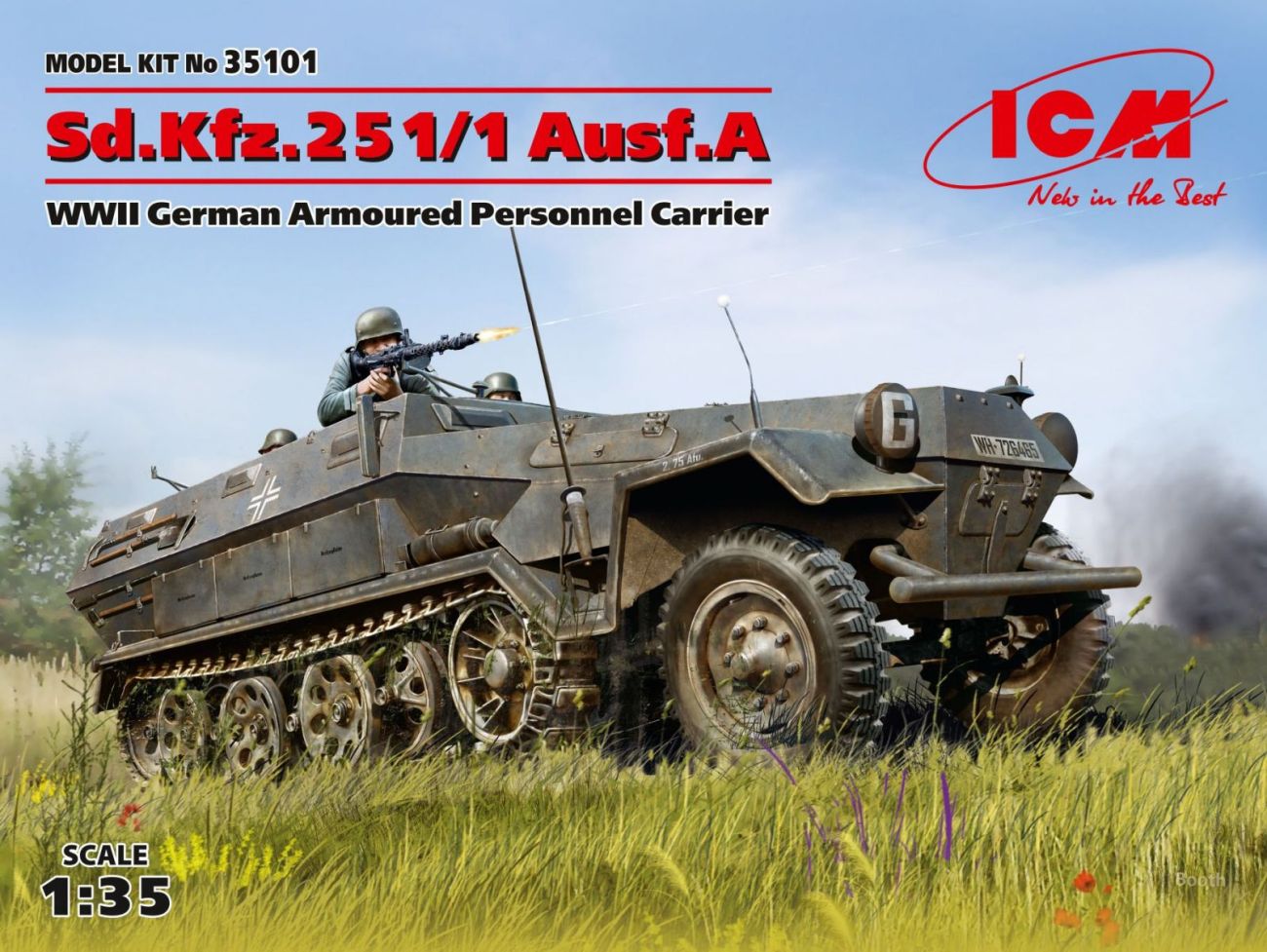 1:35 Sd.Kfz.251/1 Ausf.A, WWII German Armoured Personnel Carrier