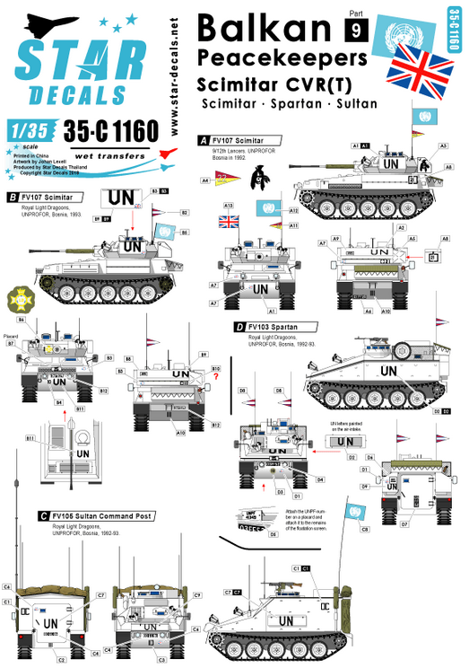 1:35 Balkan Peacekeepers # 9. Scimitar CVR(T) in Bosnia. Scimitar, Spartan, Sultan.