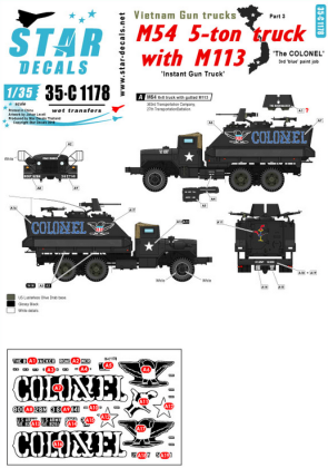 1:35 Vietnam Gun Trucks # 3. US M54 5-ton truck with M113. 'THE COLONEL' (blue).