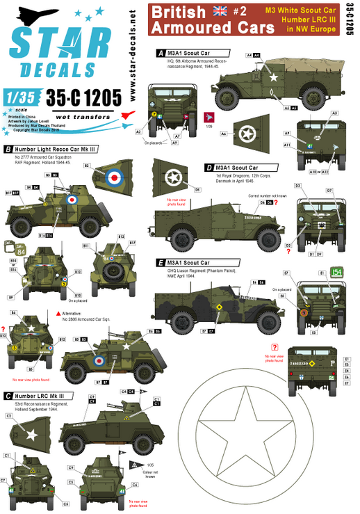 1:35 British Armoured Cars # 2. M3A1 White Scout Car and Humber LRC III in NW Europe.