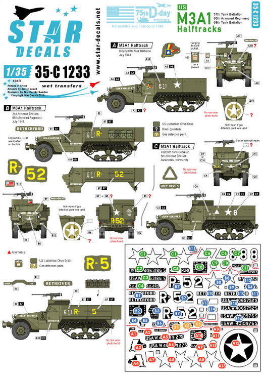 1:35 US M3A1 Halftracks. 75th-D-Day-Special. Normandy and France in 1944.
