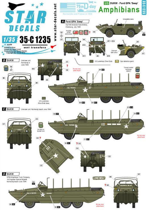 1:35 US Amphibians. Ford GPA and DUKW. 75th-D-Day-Special.