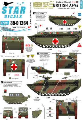 1:35 British Tanks & AFVs in Holland. LVT-4 Buffalo, M29C Weasel.