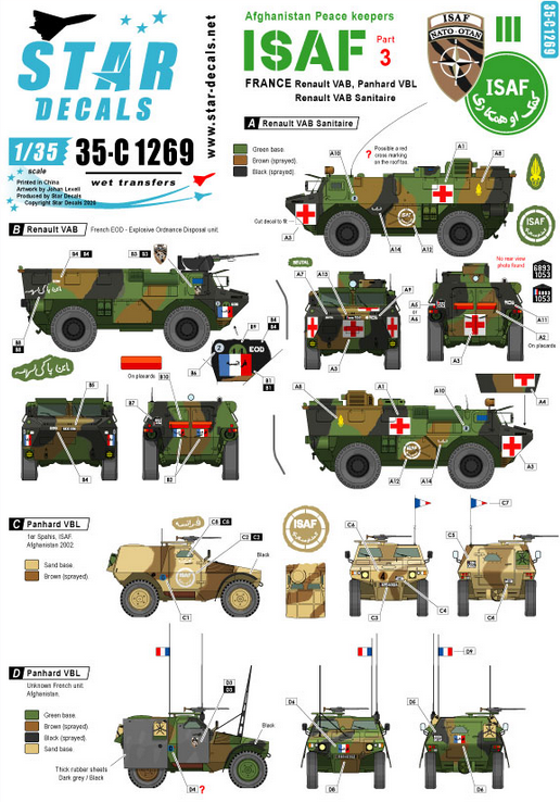 1:35 ISAF # 3. French troops in Afghanistan. VAB and Panhard.