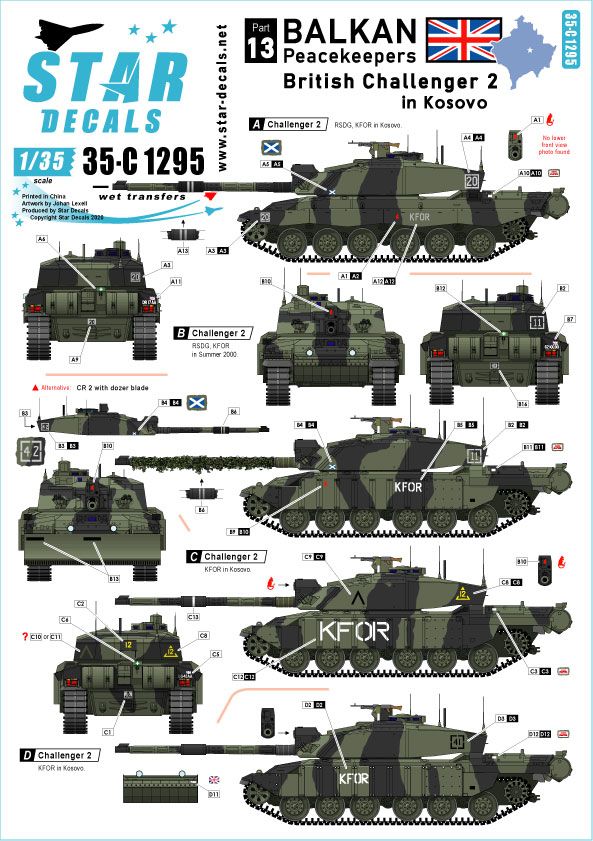 1:35 Balkan Peacekeepers # 13. British Challenger 2 in Kosovo.