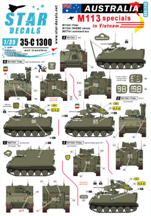 1:35 Australia in Vietnam 3. Aussie Special M113s. M113A1 Fitter, M113A1 RAEME, M577 Command Post.