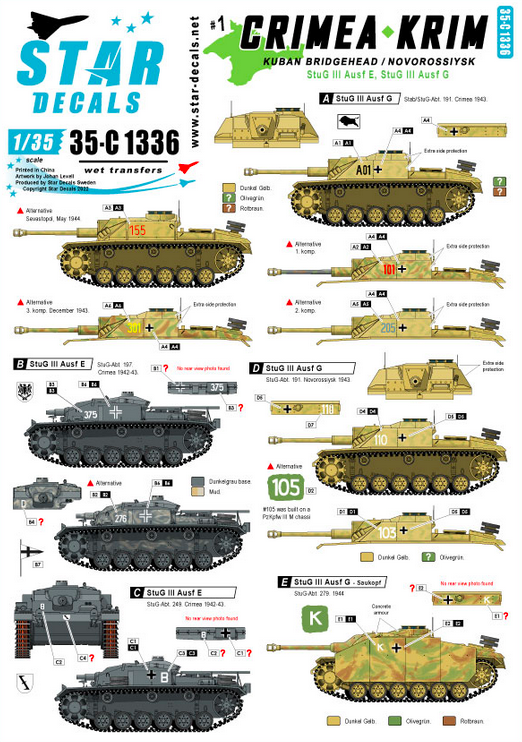 1:35 Crimea-Krim. Kuban bridgehead and Novorossiysk. StuG III Ausf E and Ausf G.
