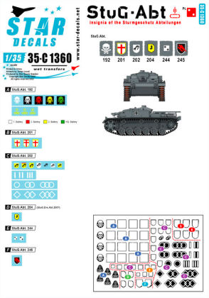 1:35 StuG-Abt # 2. Generic insignia and unit markings for the Sturmgeschütz units.