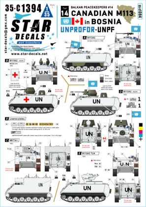 1:35 Canadian M113 In Bosnia - Balkan Peacekeepers #14 - M113A2, M113A2 ACAV, M577A1 And M113A2 TUA