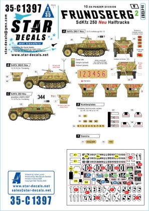 1:35 Frundsberg #2 - 10 SS-Panzer Division - SdKfz 250 'NEU' Versions - SdKfz 250/1, SdKfz 250/3, SdKfz 250/7