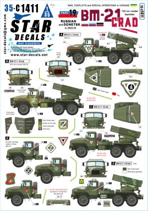 1:35 War in Ukraine #19 - BM-21 Grad 122mm Rocket Launcher - Russian And Donetsk In 2022-23