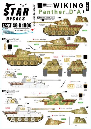 1:48 Wiking # 1. Panthers of SS-Panzer Reg. 5 Wiking. Panther Ausf D and Ausf A in 1944.