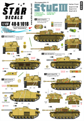 1:48 StuG III Italian Front. StuG III F/8, StuG III G, StuH 42 G.